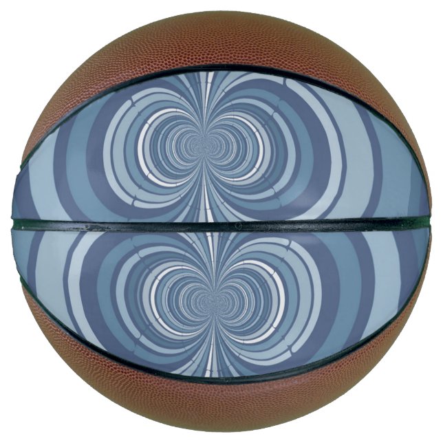 Ballon De Basket Motif de rayure bleu foncé abstrait (Devant)