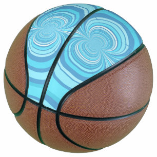 Ballon De Basket Motif de rayure bleue abstraite