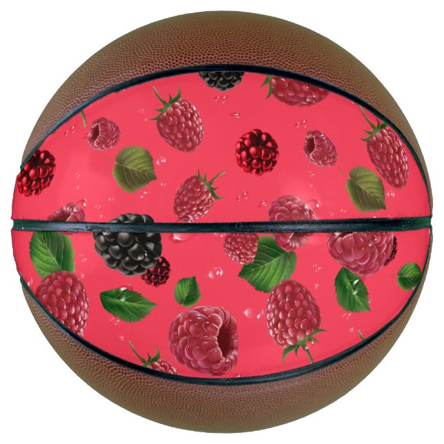 Ballon De Basket Motif framboise (Devant)