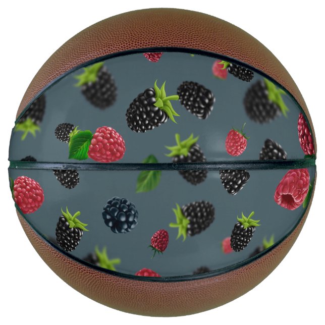 Ballon De Basket Motif framboise 2 (Devant)