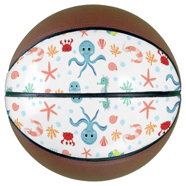 Ballon De Basket Motif Sea World (Devant)