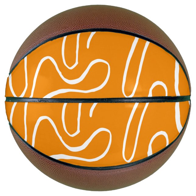 Ballon De Basket Motif Vibre Abstraite (Devant)