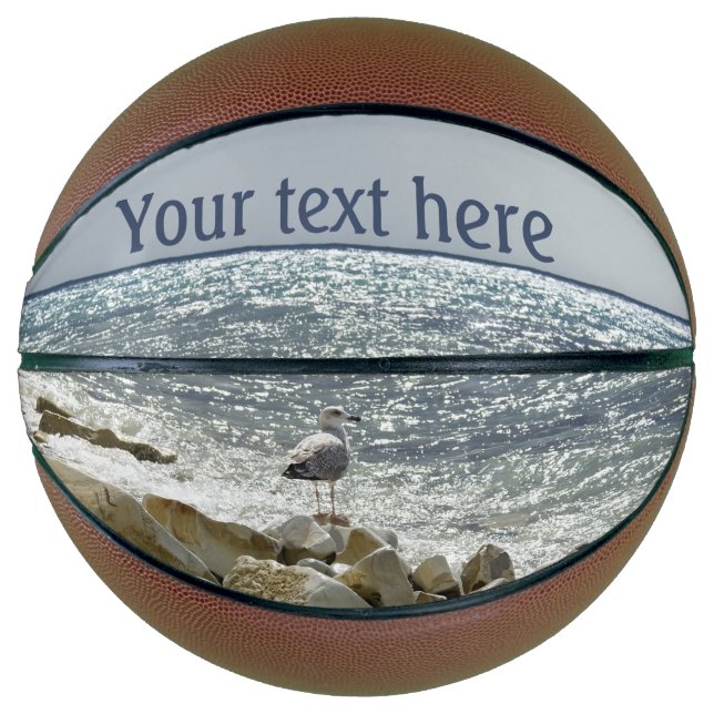 Ballon De Basket Mouette et mer (Devant)
