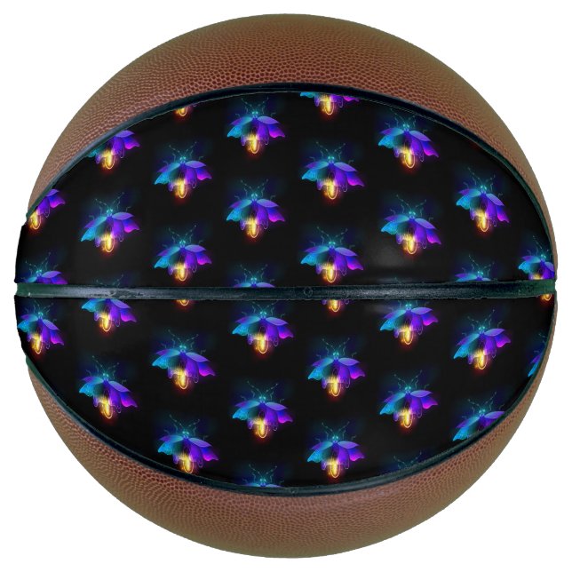 Ballon De Basket Neon Firefly sur noir (Devant)
