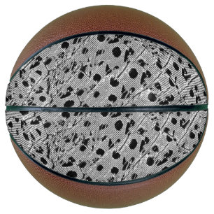 Ballon De Basket Noir pointillé