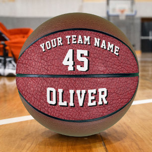 Ballon De Basket Nom de l'équipe et numéro du joueur en impression