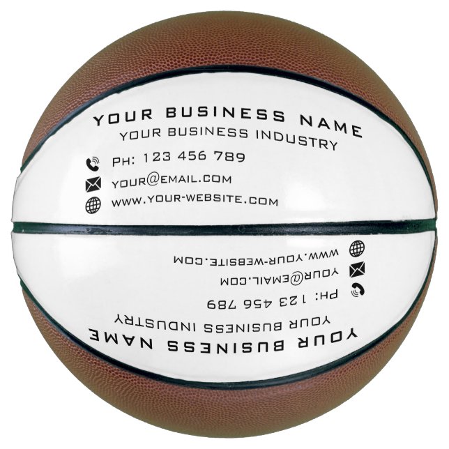 Ballon De Basket Nom de votre entreprise Texte Basket-ball personna (Devant)