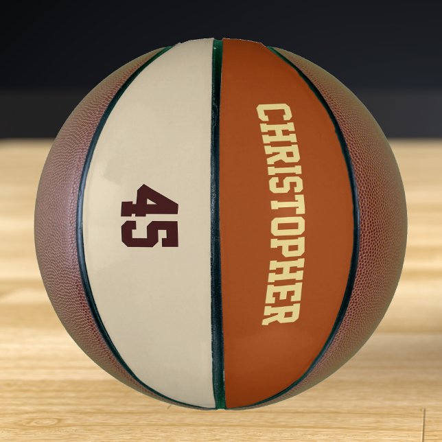 Ballon De Basket Nom du joueur de l'équipe de club personnalisé Num (Custom Club Team Player Name Number Monogrammed Basketball)