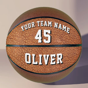 Ballon De Basket Nom du joueur en impression cuir Numéro d'équipe
