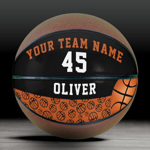 Ballon De Basket Nom du joueur Nom de l'équipe Numéro Motif de ball