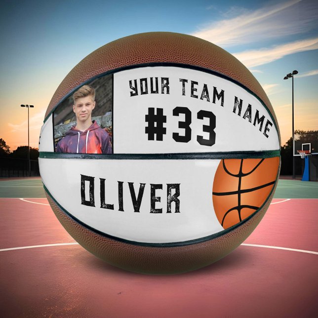 Ballon De Basket Nom et numéro de joueur personnalisés Nom de l'équ (Créateur téléchargé)