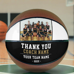 Ballon De Basket Nom et photo de l'équipe d'entraîneurs Merci