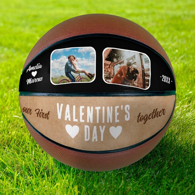 Ballon De Basket Notre première Saint Valentin Ensemble 2 Photos (Créateur téléchargé)