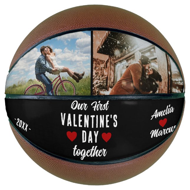 Ballon De Basket Notre première Saint Valentin Ensemble 2 Photos No (Devant)