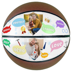 Ballon De Basket Nuage de mots de photo de la fête des pères Meille