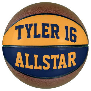 Ballon De Basket Or bleu Allstar