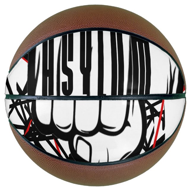 Ballon De Basket Panier de Basketball Mini Asylum Graffiti Poing De (Devant)