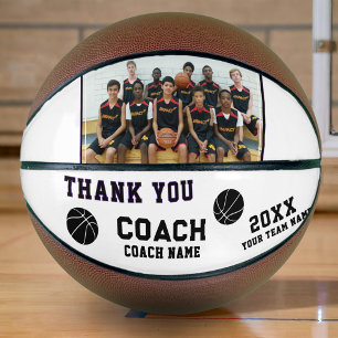 Ballon De Basket Panneau moderne Merci Coach Photo d'équipe Basketb