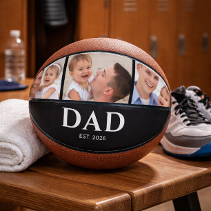 Ballon De Basket Papa a établi la photo noire moderne 3