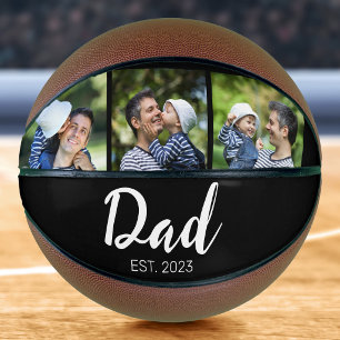 Ballon De Basket Papa a établi un script moderne noir 3 Photo