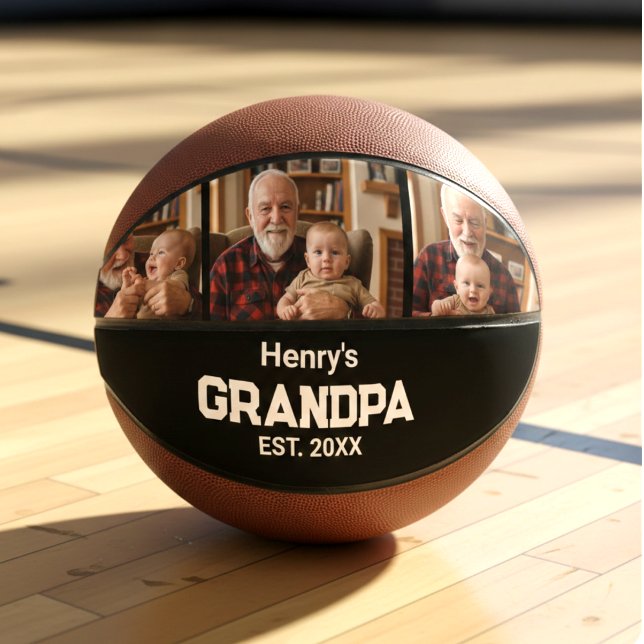 Ballon De Basket Papi Moderne Établ. Nom Année 3 Photo  (Créateur téléchargé)