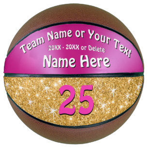 Ballon De Basket Parties scintillant rose et faux or Basketball per