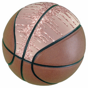 Ballon De Basket Parties scintillant rose Gold Blush Sparkle Basket