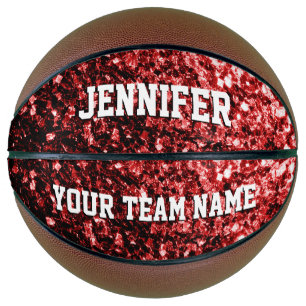 Ballon De Basket Parties scintillant rouge foncé scintille Votre no