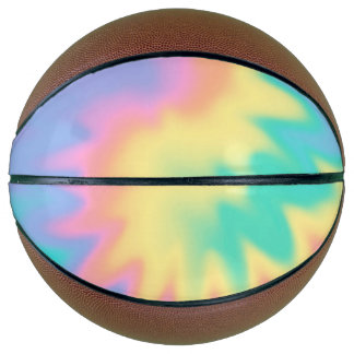 Ballon De Basket Pastel Rainbow Tie Dye 