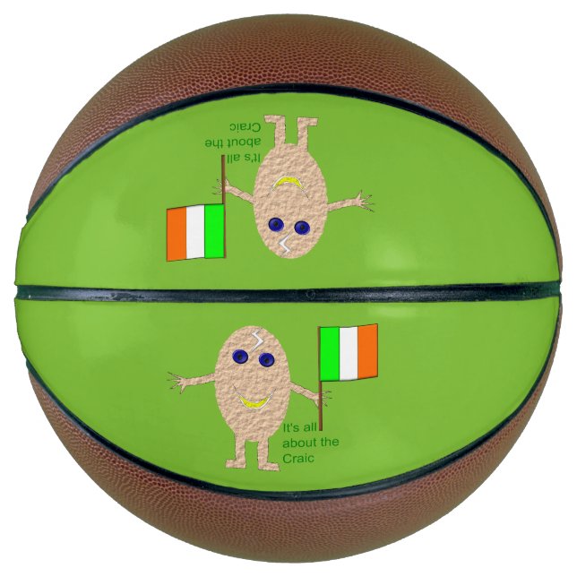 Ballon De Basket Patriotique Irlandais Basketballs (Devant)