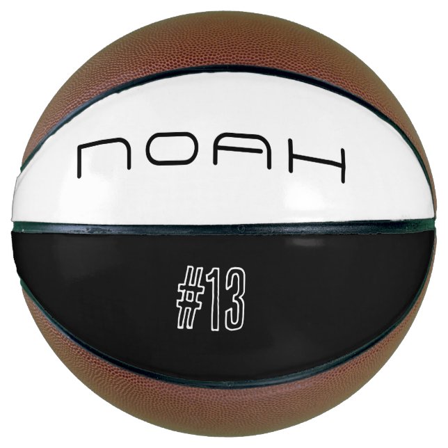 Ballon De Basket Personalized Name And Number Mini Basketball (Devant)