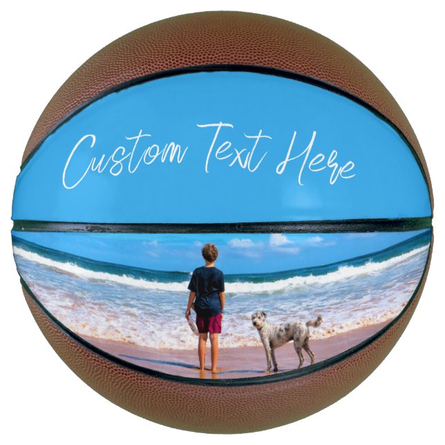Ballon De Basket Personnalisation de votre base-ball photo et texte (Devant)