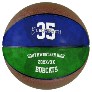 Ballon De Basket personnalisation facile des cadeaux de basket bleu