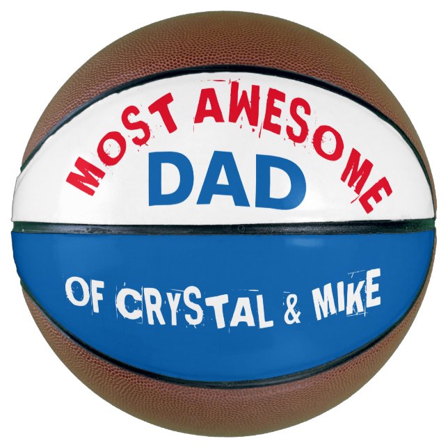 Ballon De Basket Personnalisé le plus merveilleux papa Cool parent (Devant)