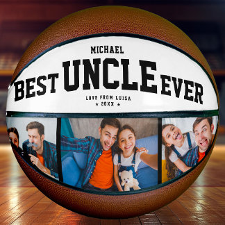Ballon De Basket Personnalisé MEILLEUR ONCLE JAMAIS Cool moderne Fa