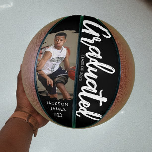 Ballon De Basket Photo de fin d'études à effet brossé élégant