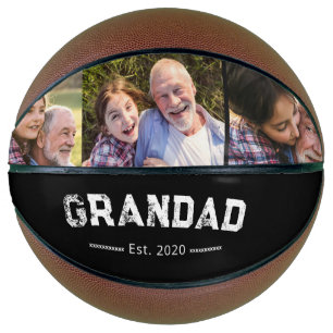 Ballon De Basket Photo Grand-Père Établit Gras Noir 3