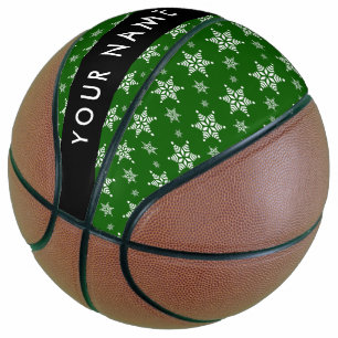 Ballon De Basket Pneus blancs, Vert, Votre nom, Personnaliser