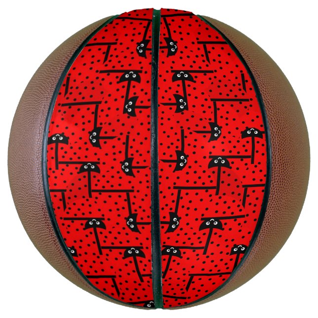 Ballon De Basket Poupées amusantes - motif rouge (Vertical)