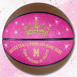 Ballon De Basket Princesse de basket-ball Gold et Hot Rose Personna