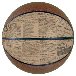 Ballon De Basket Publicités du passé, NY 1856 Basketball