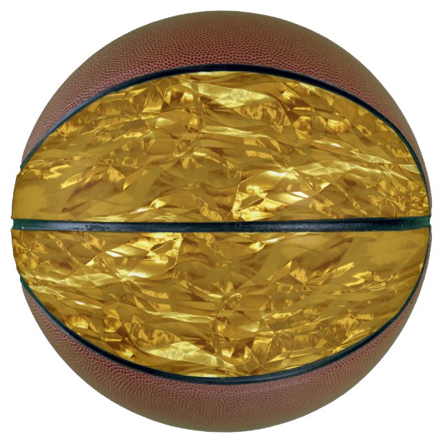 Ballon De Basket PURE GOLD FOIL Motif + votre texte / photo (Devant)