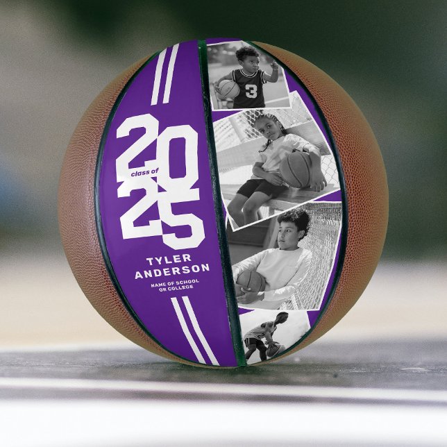 Ballon De Basket Purple 2025 Graduation Senior 4 Photo (Créateur téléchargé)