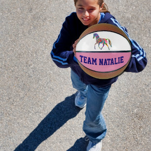 Ballon De Basket Rainbow horse - votre nom d'équipe