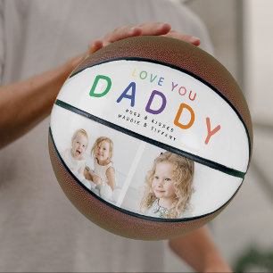 Ballon De Basket Rainbow 'LOVE YOU DADDY' Photo Collage Keepsaké