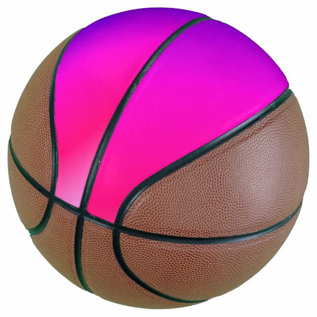 Ballon De Basket Rose néon et violet (Incliné)