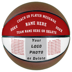 Ballon De Basket Rouge et blanc, Cadeaux pour entraîneurs Basketba
