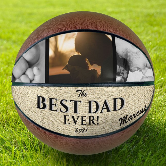 Ballon De Basket Rustique Meilleur papa Jamais Père`s Day Keepsaké  (Créateur téléchargé)