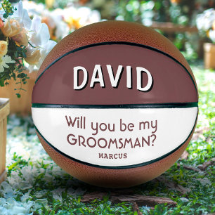 Ballon De Basket Seras-tu mon garçon d'honneur Mariage Nom personna