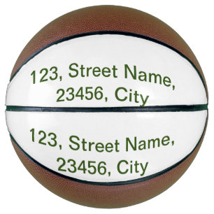 Ballon De Basket Simple minimal vert ajoutez votre texte nom photo 